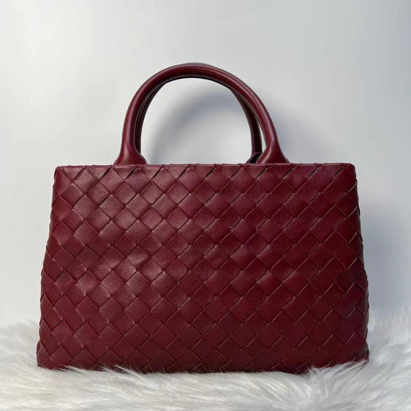 【TikTok Livestream】Bottega Veneta/BV Milano Tote Intrecciato Red C1225