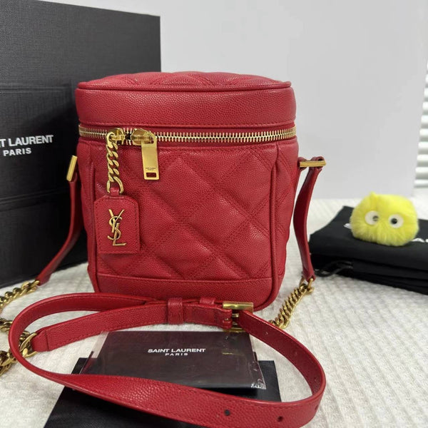 【TikTok Livestream】Saint Laurent/YSL 80's Vanity Quilted Red