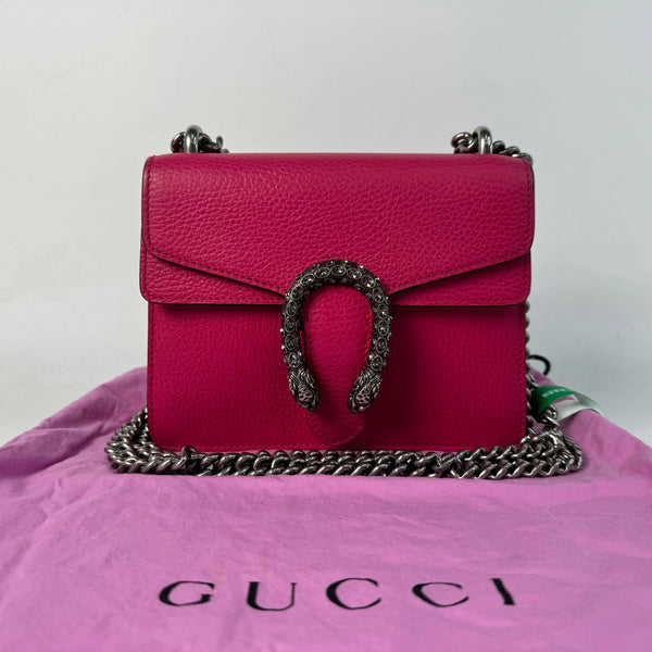 【TikTok Livestream】Gucci/GG Dionysus Minil Hot Pink Crossbody