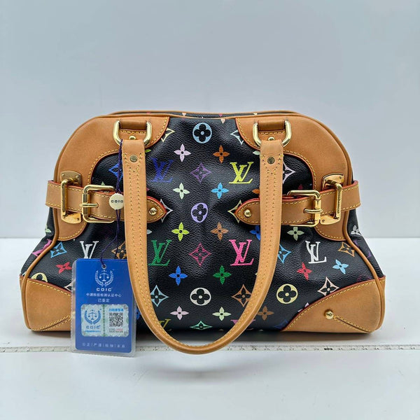 【TikTok Livestream】Louis Vitton/LV Claudia Monogram Multicolor Murakami Black