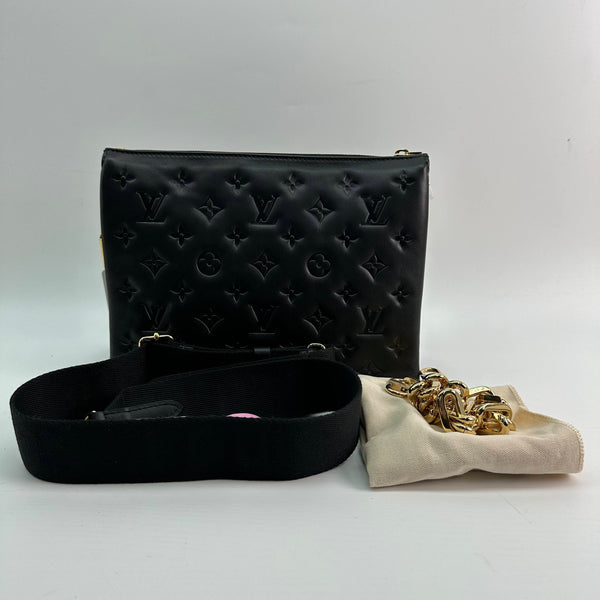 【TikTok Livestream】Gucci/ GG Coussin Monogram Black Shoulder Bags