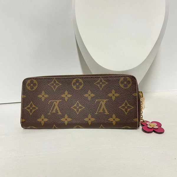 【TikTok Livestream】Louis Vitton/LV Clemence Zip Around Continental Monogram