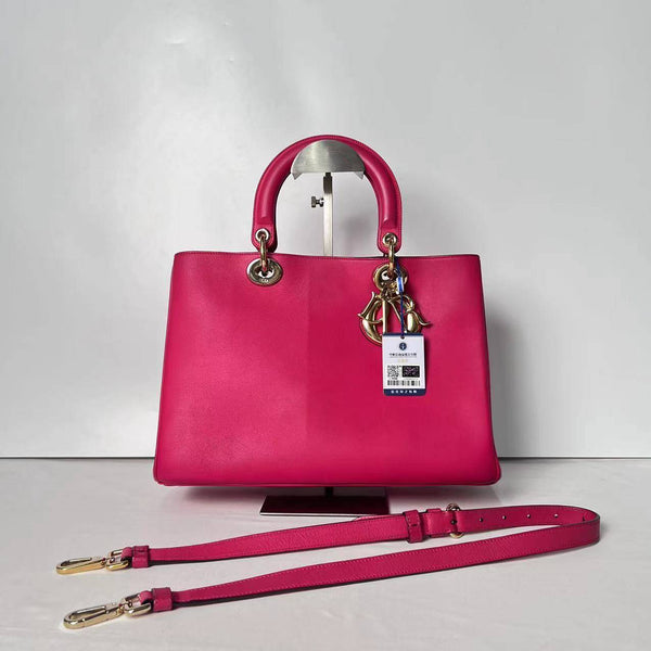 【TikTok Livestream】Louis Vitton/LV  Diorissimo Medium Hot Pink