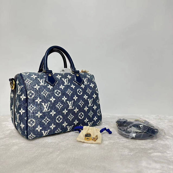 【TikTok Livestream】Louis Vuitton Speedy Bandouliere 25 Monogram Blue