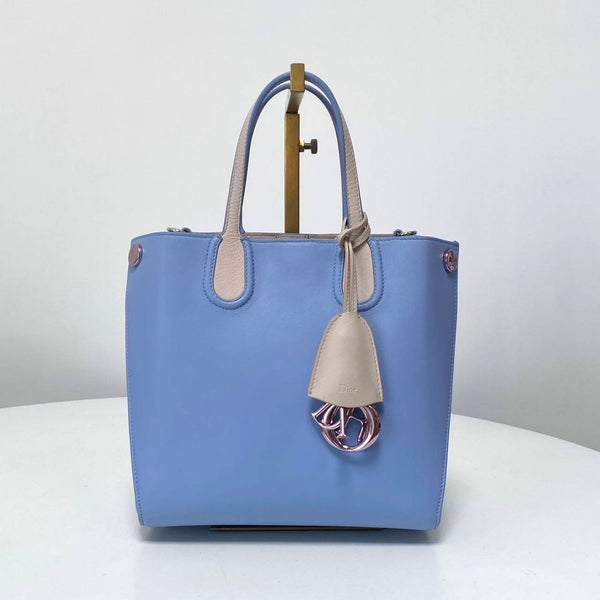 【TikTok Livestream】Dior/CD Addict Shopping Tote Top Handle Light Blue SJP1225