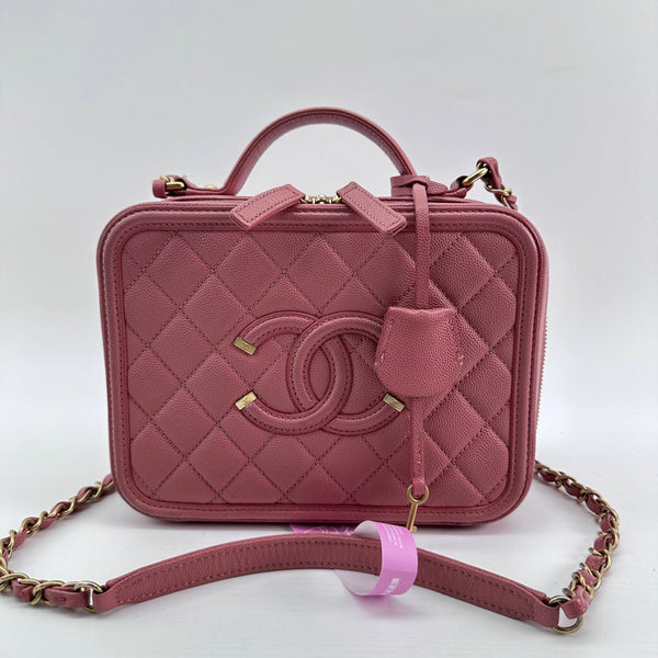 Chanel/CC Vanity Filigree Case Pink Crossbody