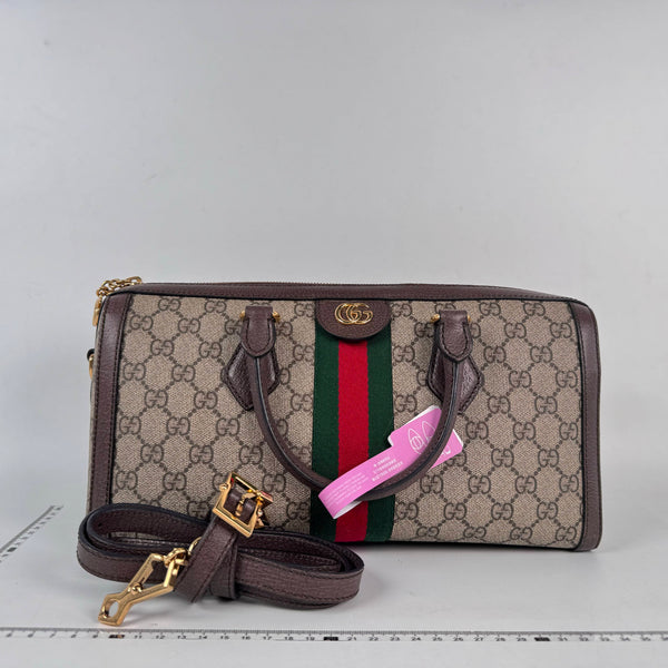 【TikTok Livestream】Louis Vuitton/ LV Boston Ophidia Medium Beige